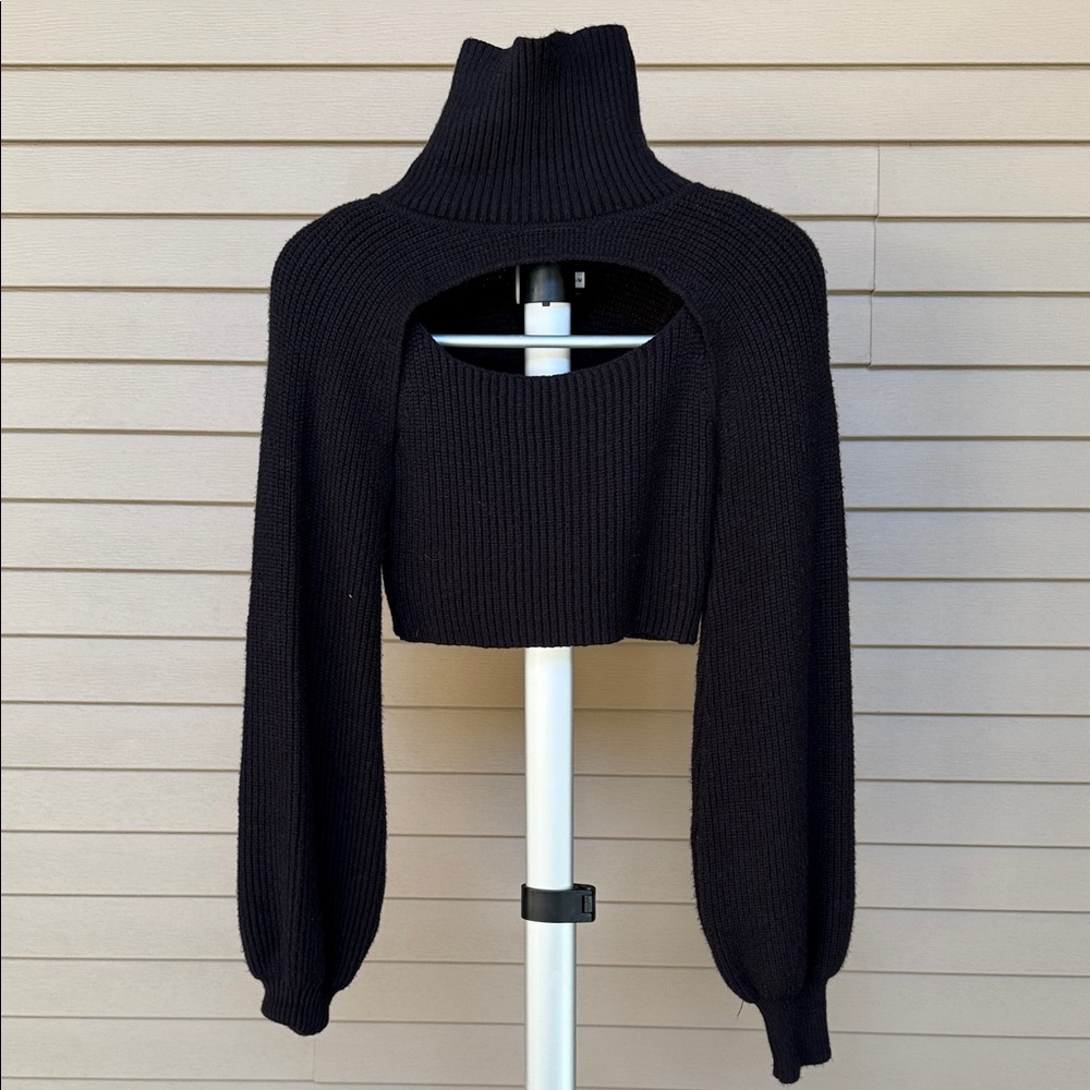 Princess Polly Black Cowl Neck Sweater